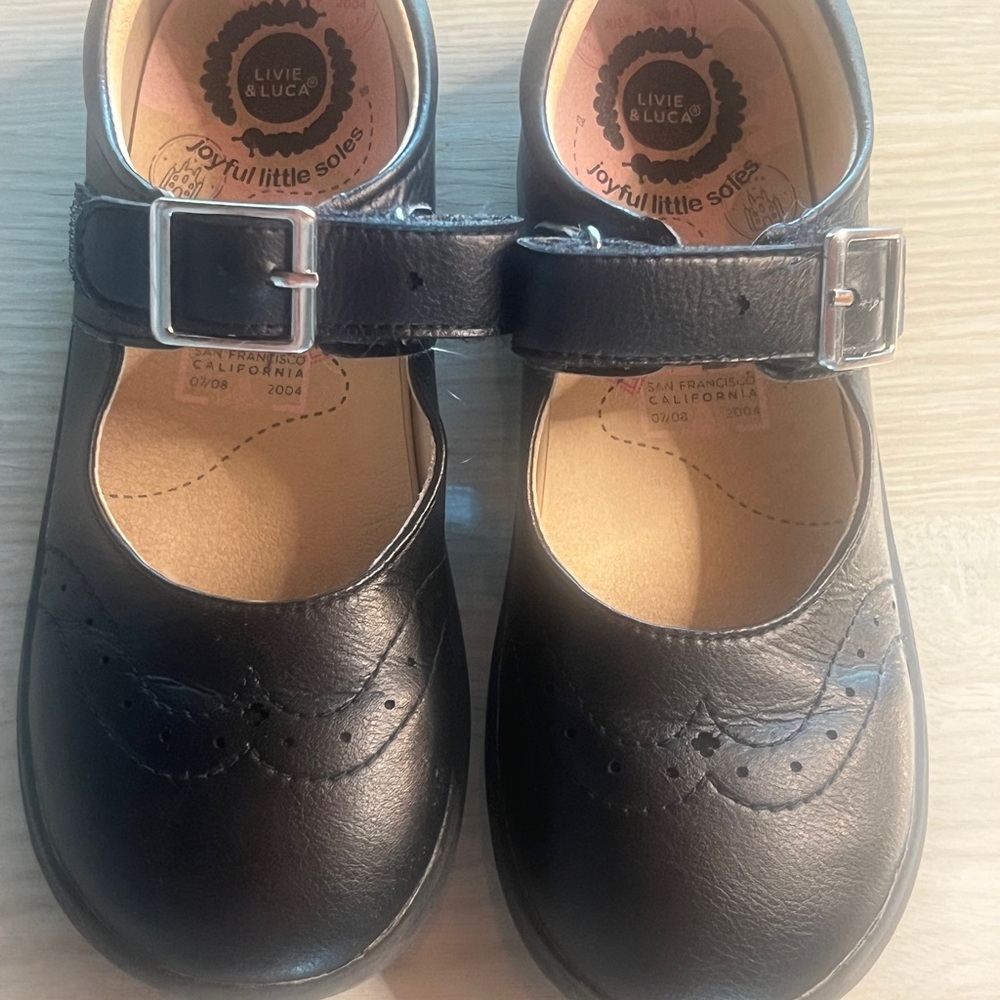 Livie & Luca Black Dress Shoes for Kids